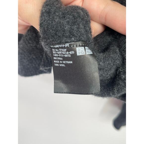 Uniqlo 100% Wool Charcoal‎ Gray Wool Cardigan Pockets Size XL Capsule Classic - Picture 5 of 5